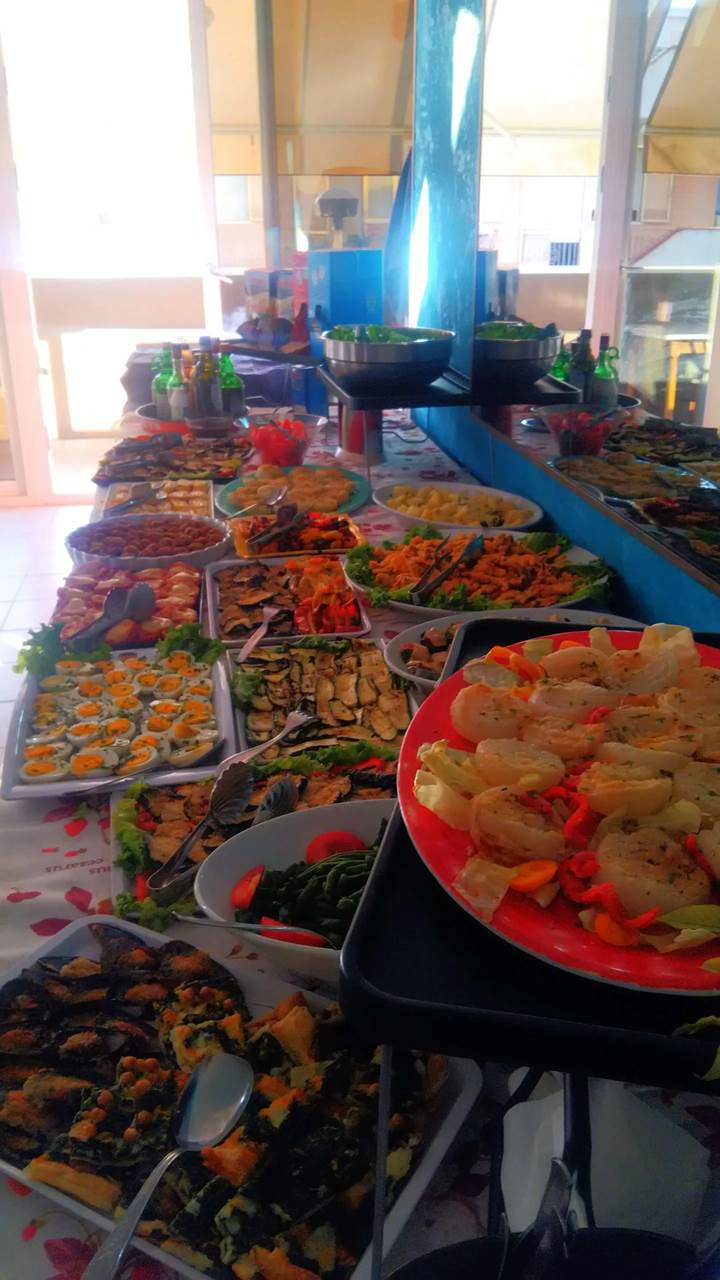 hotel playa buffet verdure